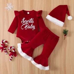 Pyjama bébé Noël fille 3 pièces
